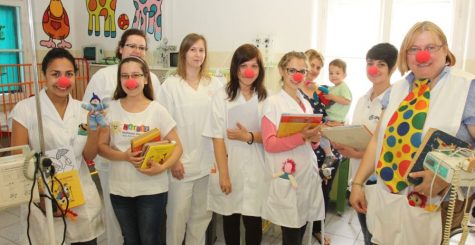 A bohócdoktorok a Budapesti körúton is viziteltek